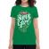 Tricou adler dama i am a super girl verde mediu