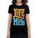 Tricou adler dama life is a mess negru