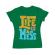Tricou adler dama life is a mess verde mediu