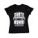 Tricou adler dama skate board negru