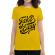 Tricou adler dama take it easy galben