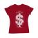 Tricou adler dama tree dollar rosu