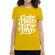 Tricou adler dama turn hate into love galben