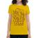 Tricou adler dama young saved and free galben