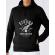 Hoodie barbat cu gluga be strong and courageous negru