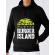 Hoodie barbat cu gluga burger island negru