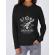 Hoodie dama cu gluga be strong and courageous negru