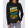 Hoodie dama cu gluga be happy negru