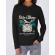 Hoodie dama cu gluga ride the waves negru
