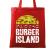 Sacosa din panza burger island rosu