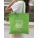 Sacosa din panza make people feel good verde mar