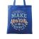 Sacosa din panza make yourself a priority albastru regal