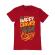 Tricou adler barbat be happy rosu