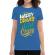 Tricou adler dama be happy albastru azuriu