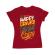 Tricou adler dama be happy rosu