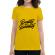 Tricou adler dama quality not quantity galben