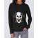 Hoodie dama cu gluga skull axe negru