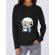 Hoodie dama cu gluga skull holiday negru