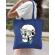 Sacosa din panza skull holiday albastru regal