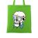 Sacosa din panza skull holiday verde mar