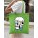 Sacosa din panza skull holiday verde mar