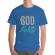 Tricou adler barbat thank god its friday albastru azuriu
