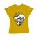 Tricou adler dama coffee addict galben