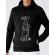 Hoodie barbat cu gluga do not touch me negru