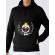 Hoodie barbat cu gluga king of pug negru