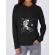 Hoodie dama cu gluga astronaut bmx negru