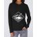 Hoodie dama cu gluga camp mode on negru