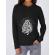 Hoodie dama cu gluga let's find beautiful place to get lost negru
