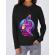 Hoodie dama cu gluga queen negru