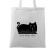 Sacosa din panza take meow home alb