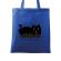 Sacosa din panza take meow home albastru regal