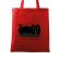 Sacosa din panza take meow home rosu