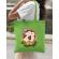 Sacosa din panza sweet ice cream lettering verde mar