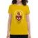 Tricou adler dama burning heart galben