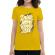 Tricou adler dama drink more worry less galben
