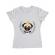 Tricou adler dama king of pug alb