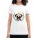 Tricou adler dama king of pug alb