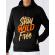 Hoodie barbat cu gluga stay wild and free negru