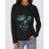 Hoodie dama cu gluga wake up and drink a coffee negru