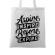 Sacosa din panza aspire to inspire before we expire alb