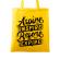 Sacosa din panza aspire to inspire before we expire galben