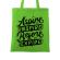 Sacosa din panza aspire to inspire before we expire verde mar