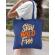 Sacosa din panza stay wild and free albastru regal