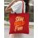 Sacosa din panza stay wild and free rosu
