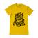 Tricou adler barbat feel the fear and do it anyway galben