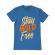 Tricou adler barbat stay wild and free albastru azuriu